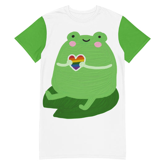 Rainbow Frog T-Shirt Dress