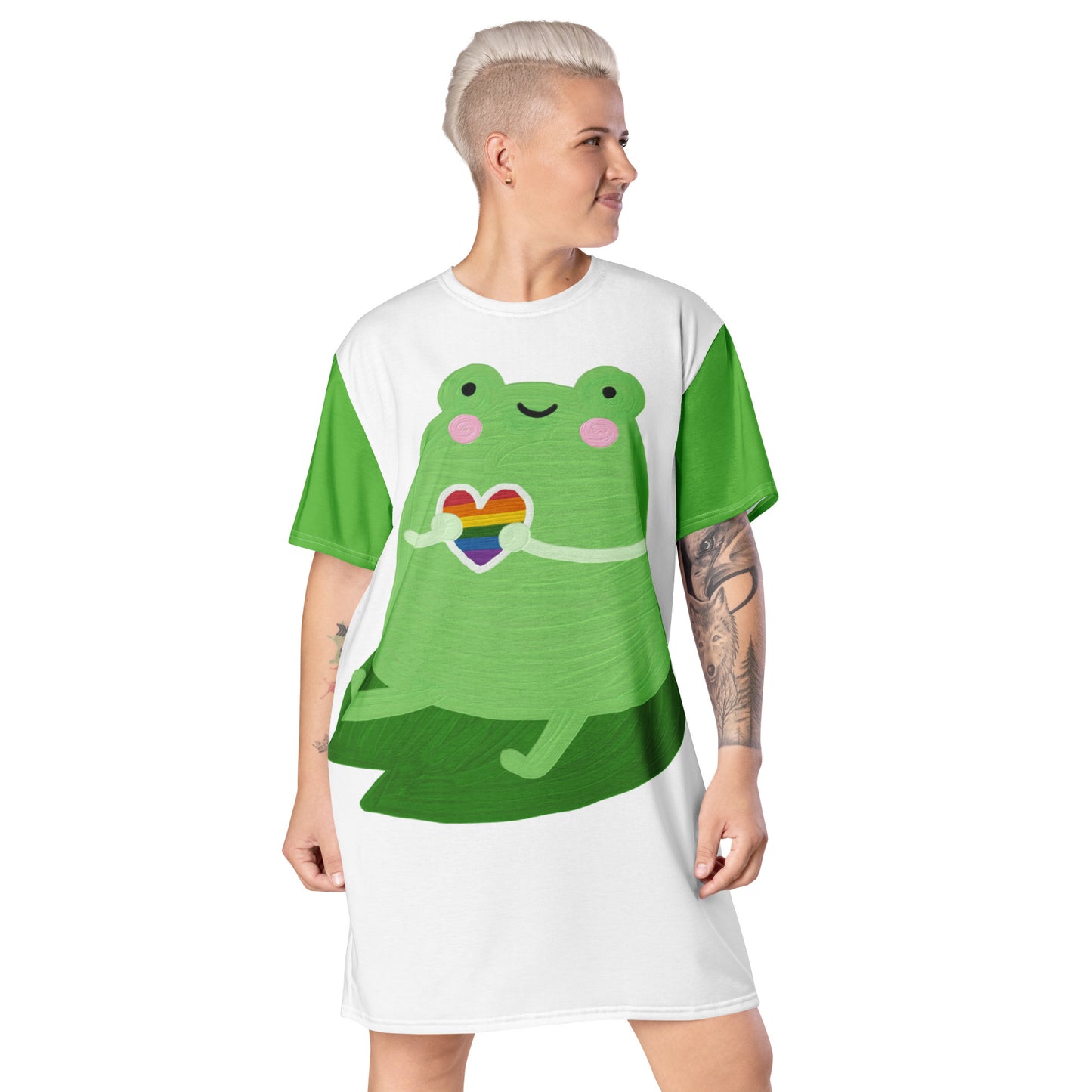 Rainbow Frog T-Shirt Dress