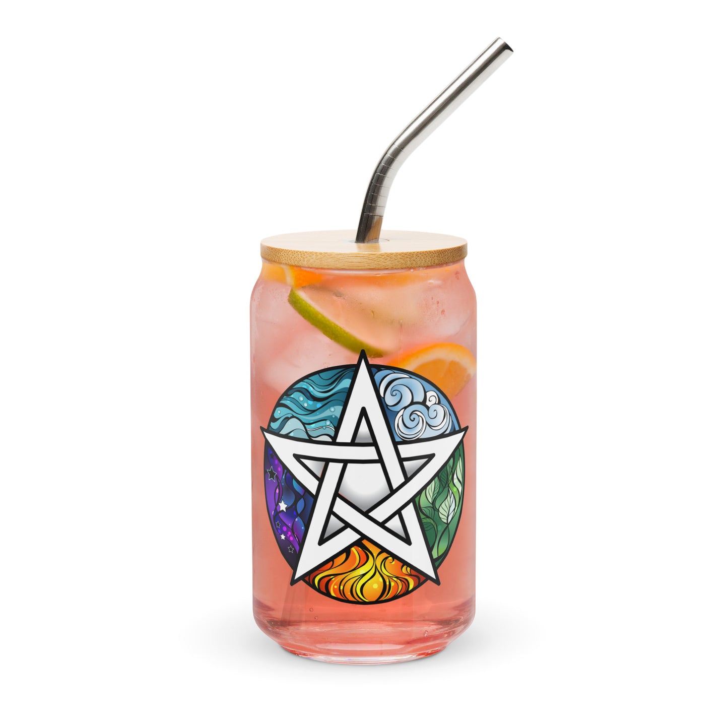 Can-Shaped Glass: Pentacle and Elements