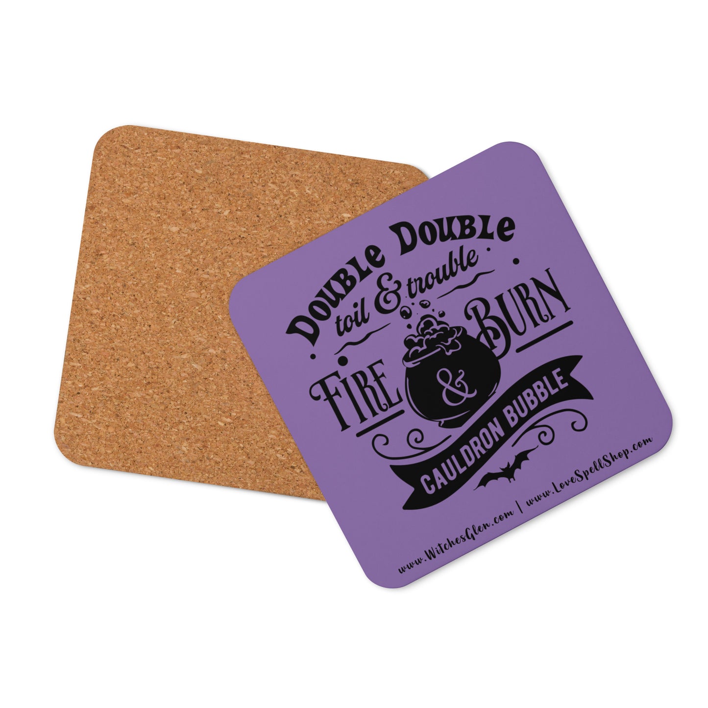Cork-back Coaster: Double Double Toil & Trouble (ce soir purple)