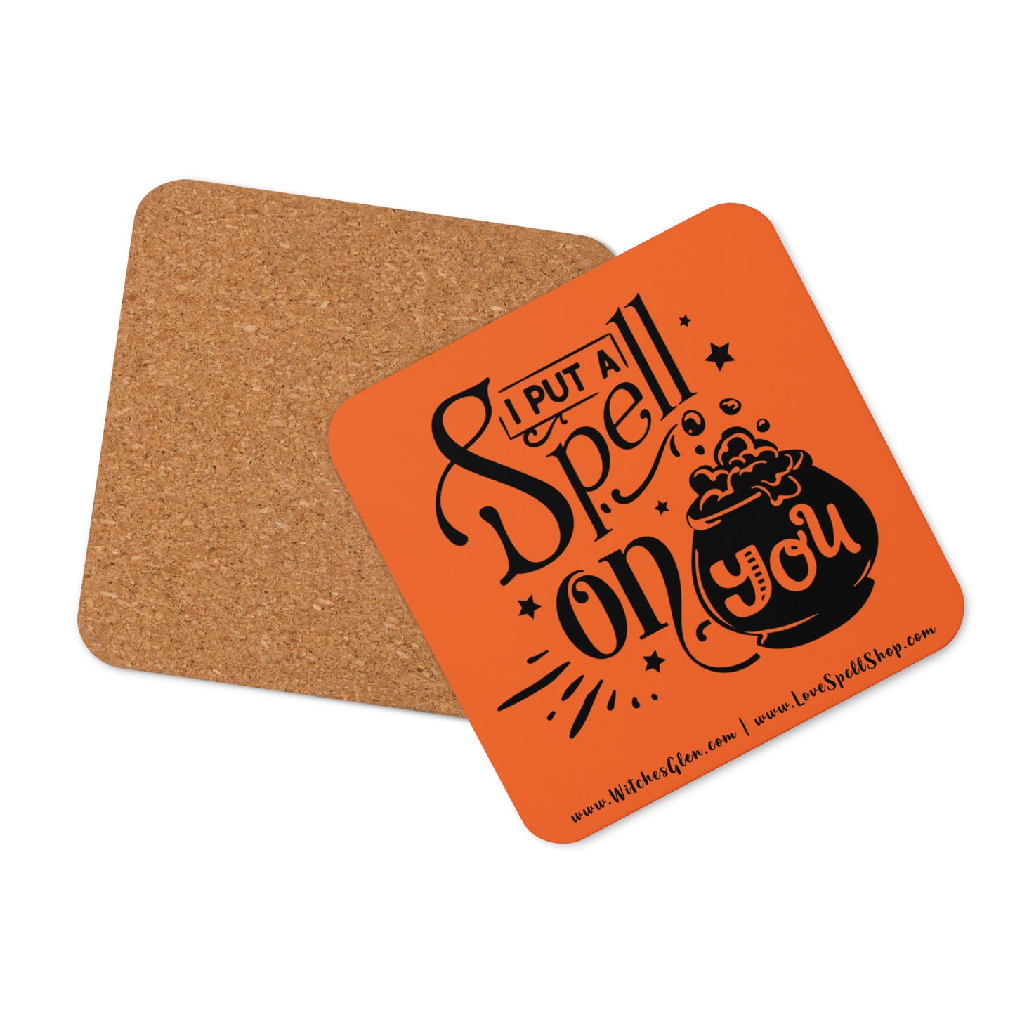 Cork-back Coaster: I Put a Spell on You (orange)