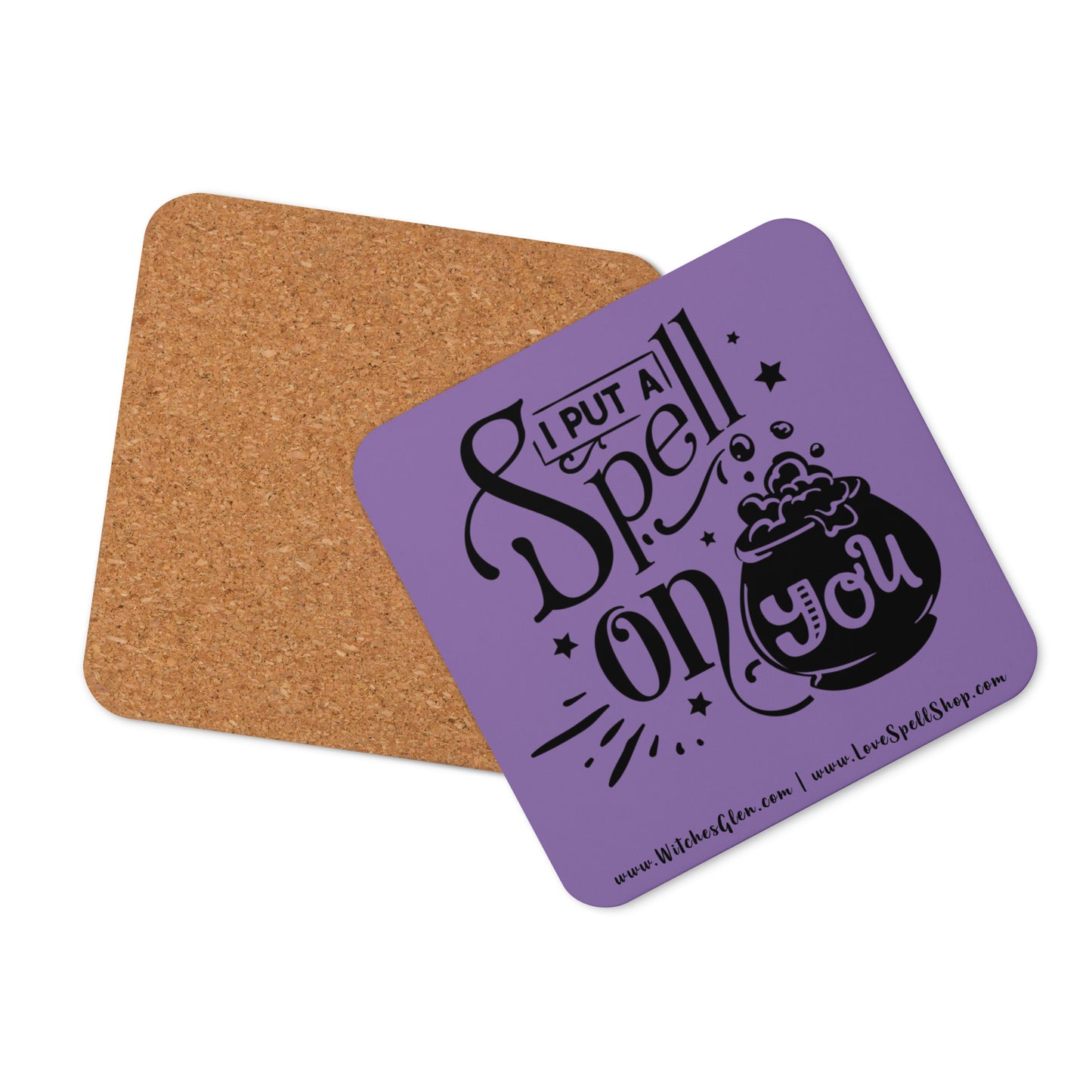 Cork-back Coaster: I Put a Spell on You (ce soir purple)