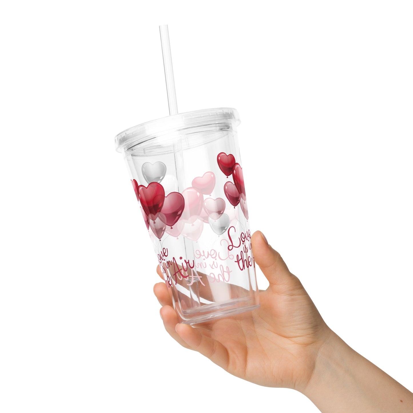 Travel Tumbler: Love is in the Air (Double-Wall, 16 oz)