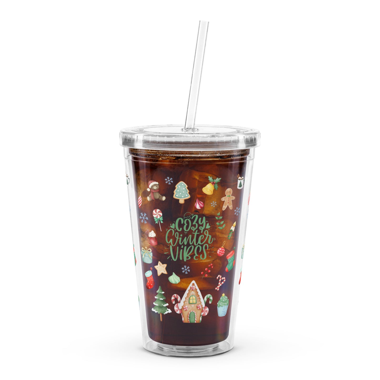 Travel Tumbler: Cozy Winter Vibes (Double-Wall, 16 oz)