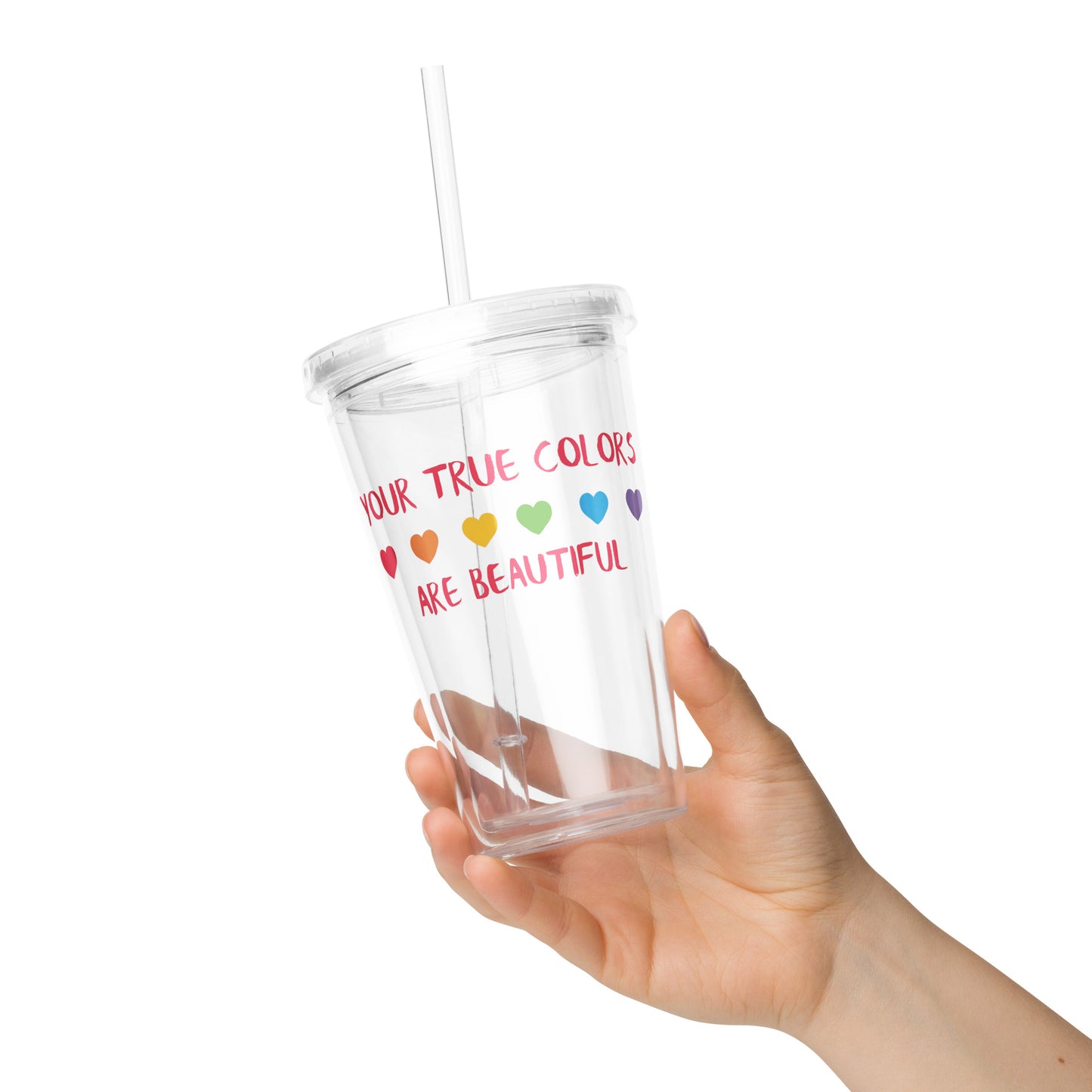 Travel Tumbler: Your True Colors Are Beautiful (Double-Wall, 16 oz)