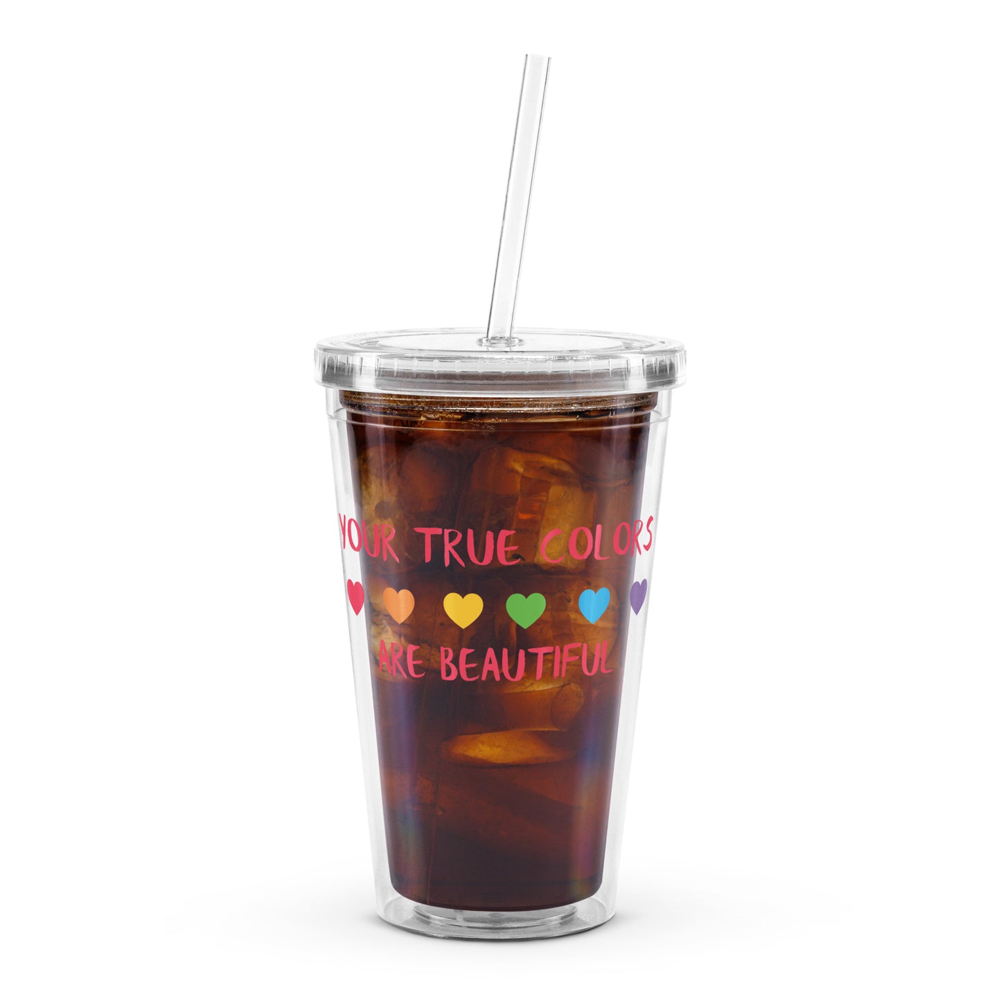 Travel Tumbler: Your True Colors Are Beautiful (Double-Wall, 16 oz)