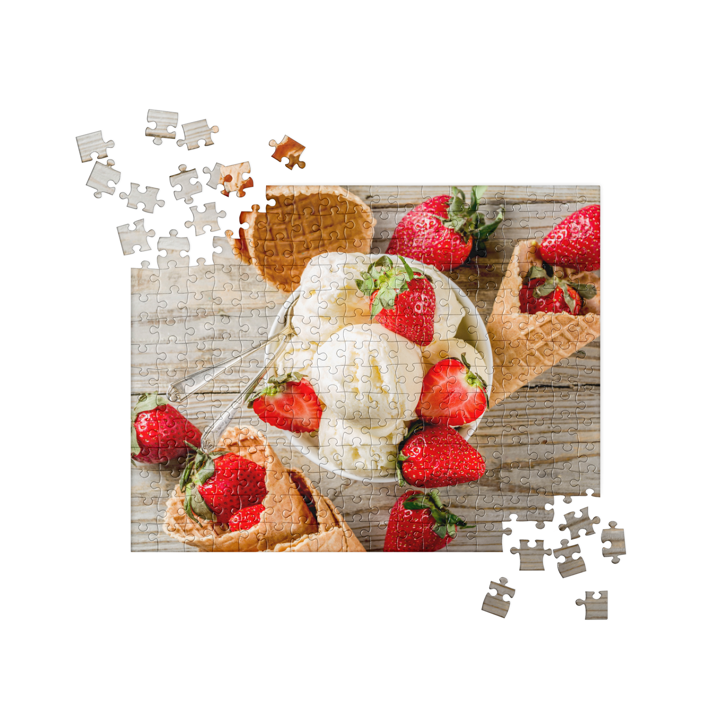 Food Fare Jigsaw Puzzle: Ice Cream and Strawberries