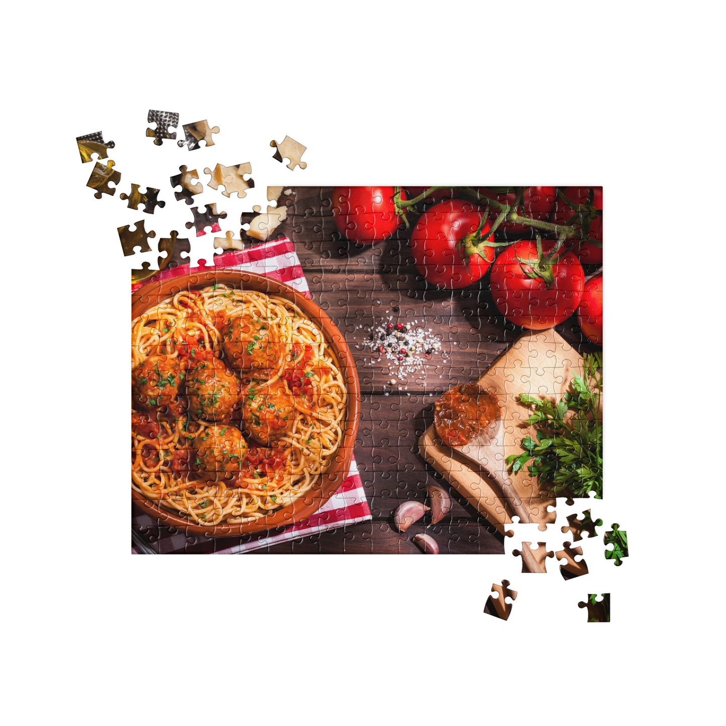 Food Fare Jigsaw Puzzle: Spaghetti & Meatballs