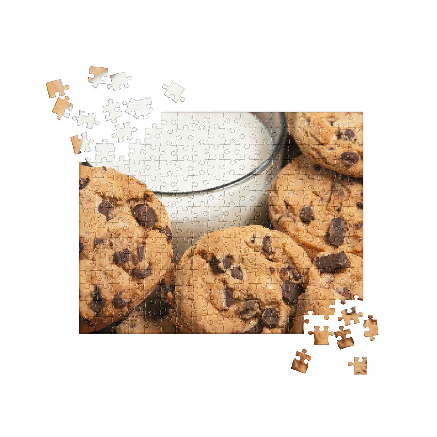 Food Fare Jigsaw Puzzle: Chocolate Chip Cookies & Milk