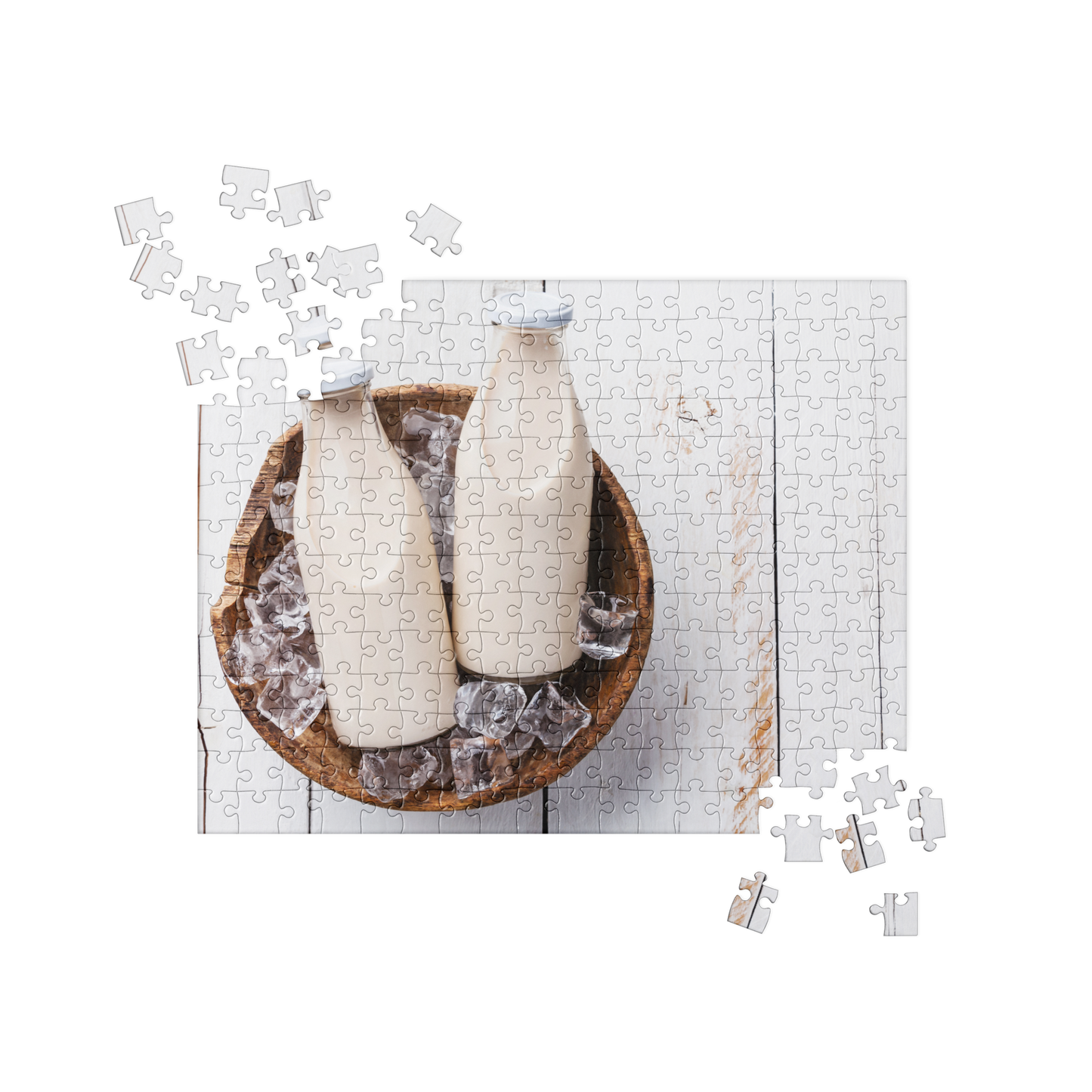 Food Fare Jigsaw Puzzle: Bottles of Cold Milk