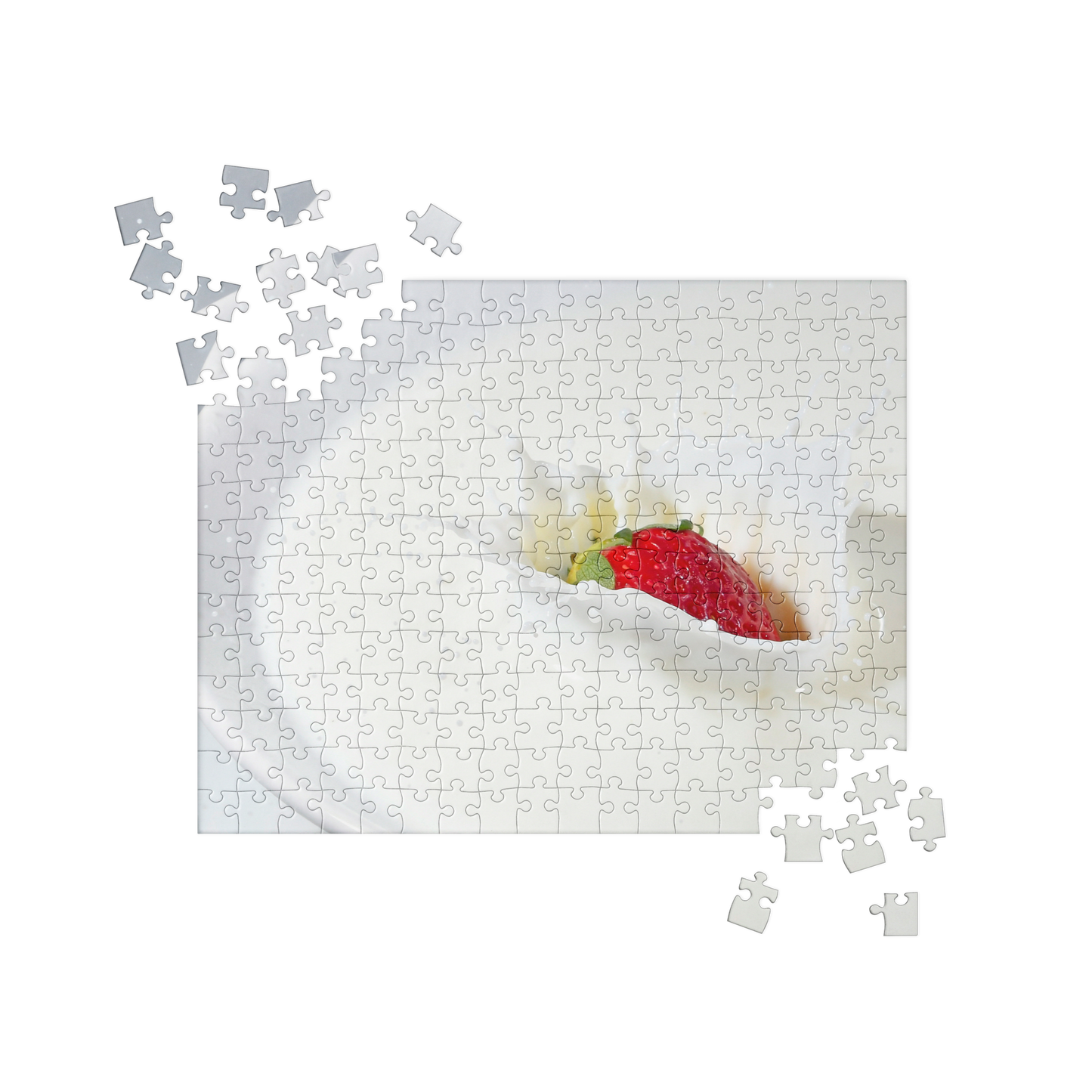 Food Fare Jigsaw Puzzle: Milk Strawberry Splash