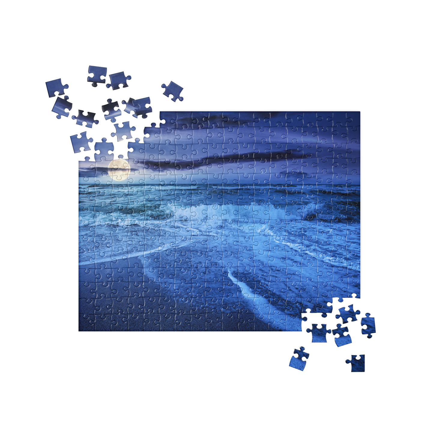 Summer Jigsaw Puzzle: Ocean Waves at Night