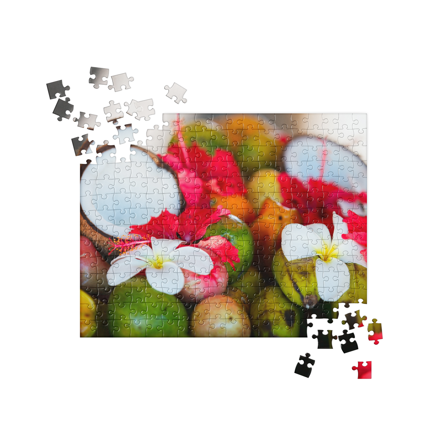 Summer Jigsaw Puzzle: Tropical Fruits and Flowers