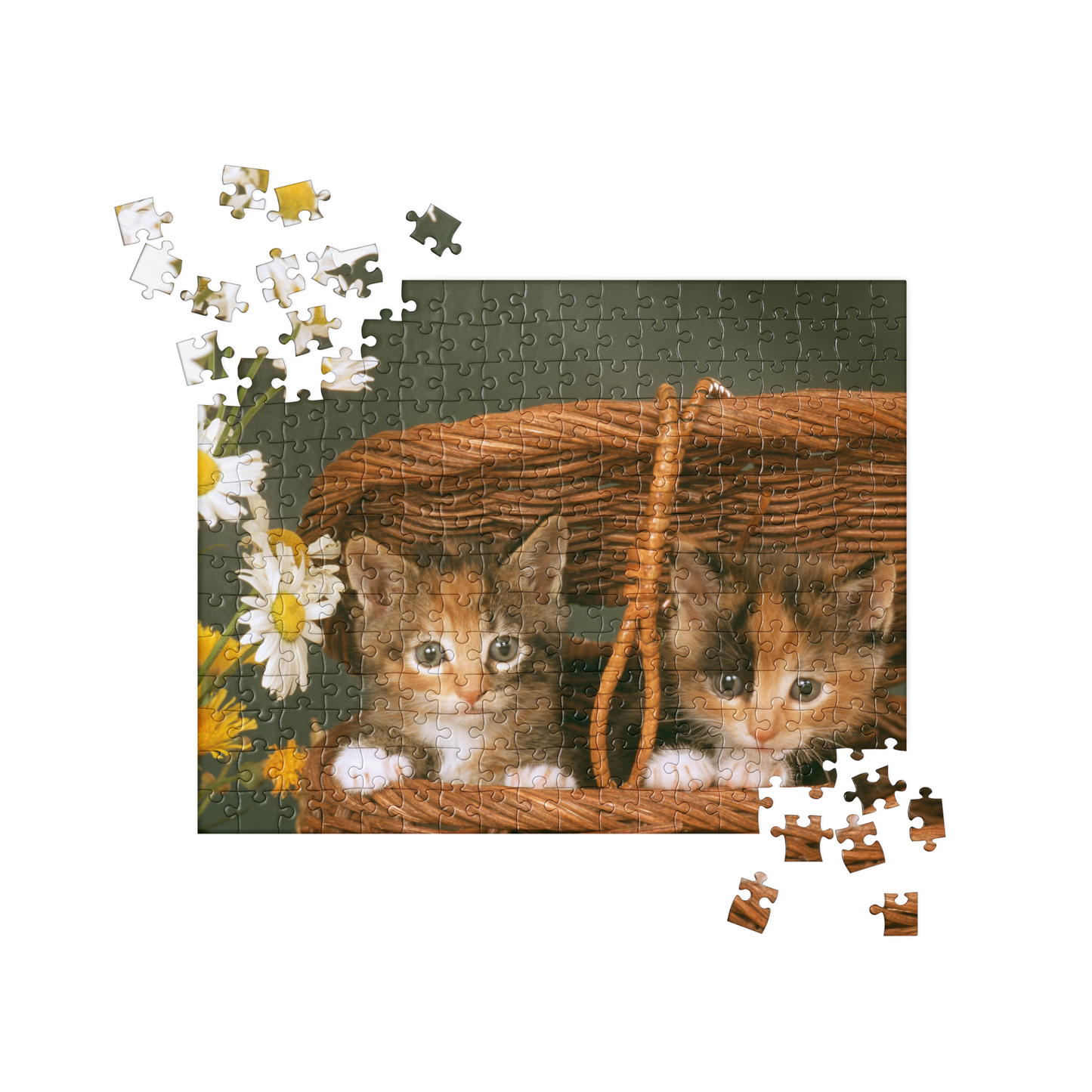 Kitten Jigsaw Puzzle: Kittens in a Basket