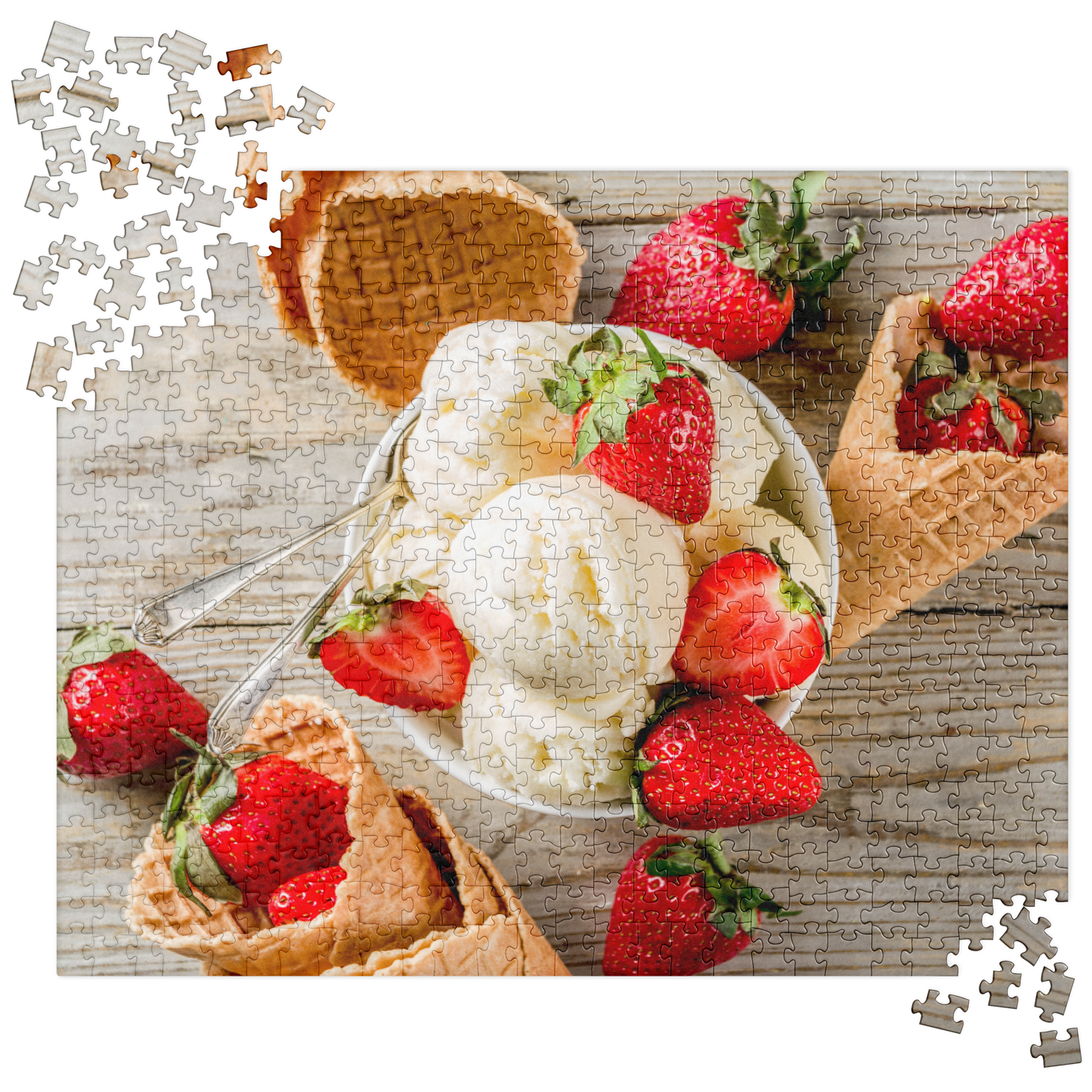 Food Fare Jigsaw Puzzle: Ice Cream and Strawberries