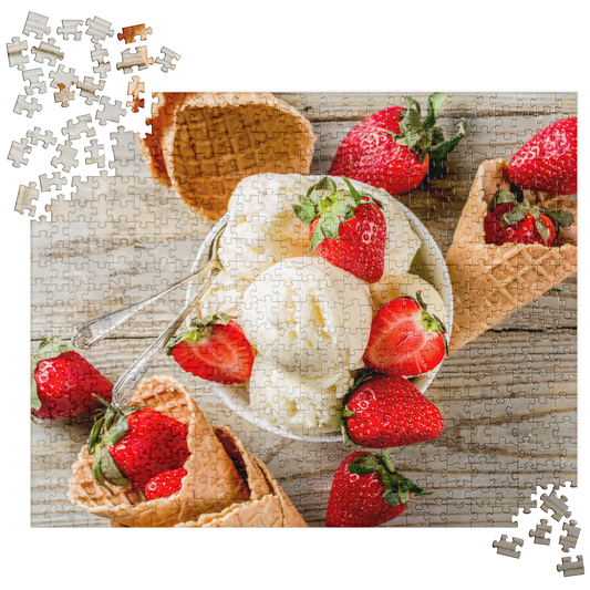 Food Fare Jigsaw Puzzle: Ice Cream and Strawberries