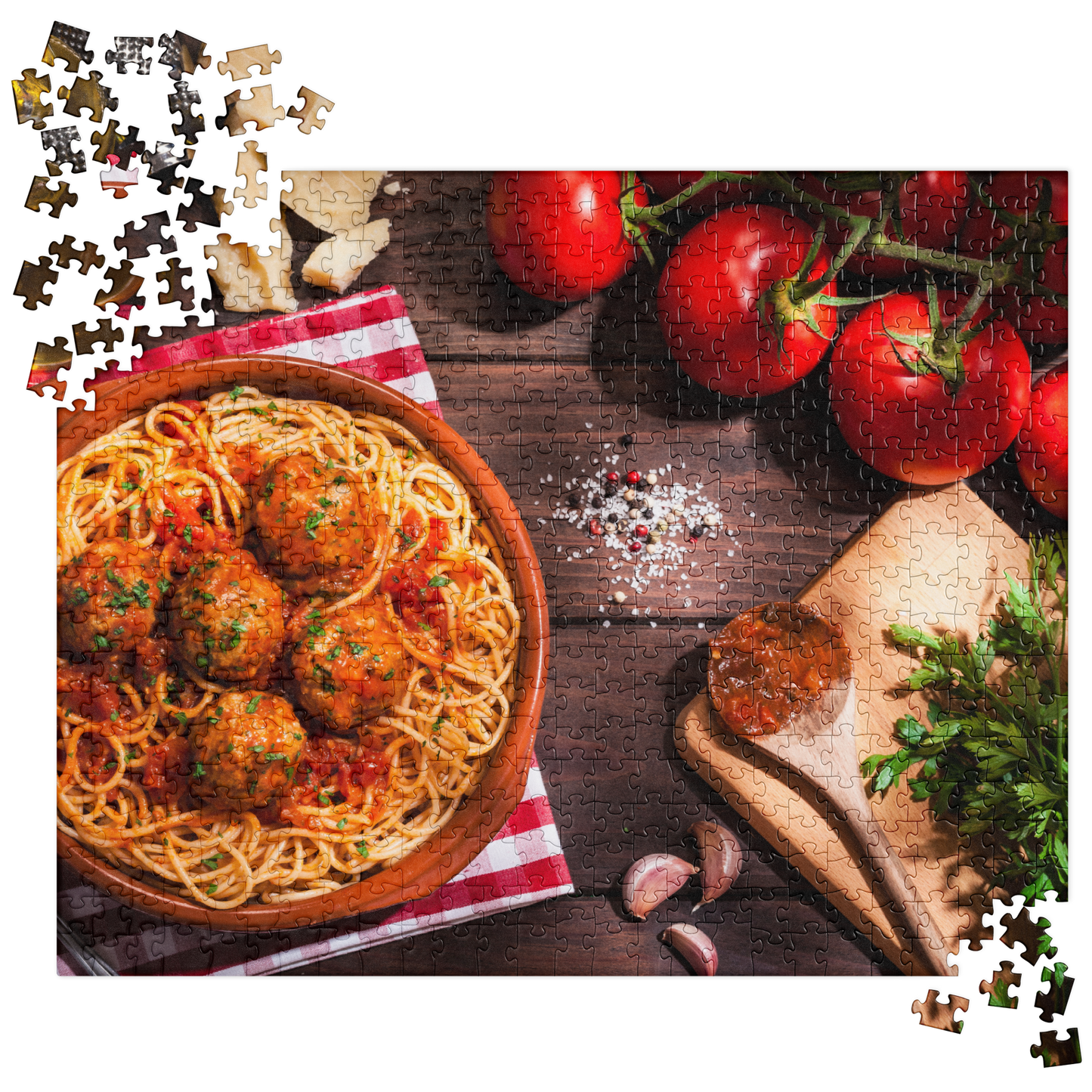 Food Fare Jigsaw Puzzle: Spaghetti & Meatballs