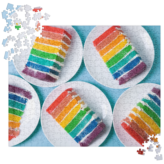 Food Fare Jigsaw Puzzle: Rainbow Cake Slices