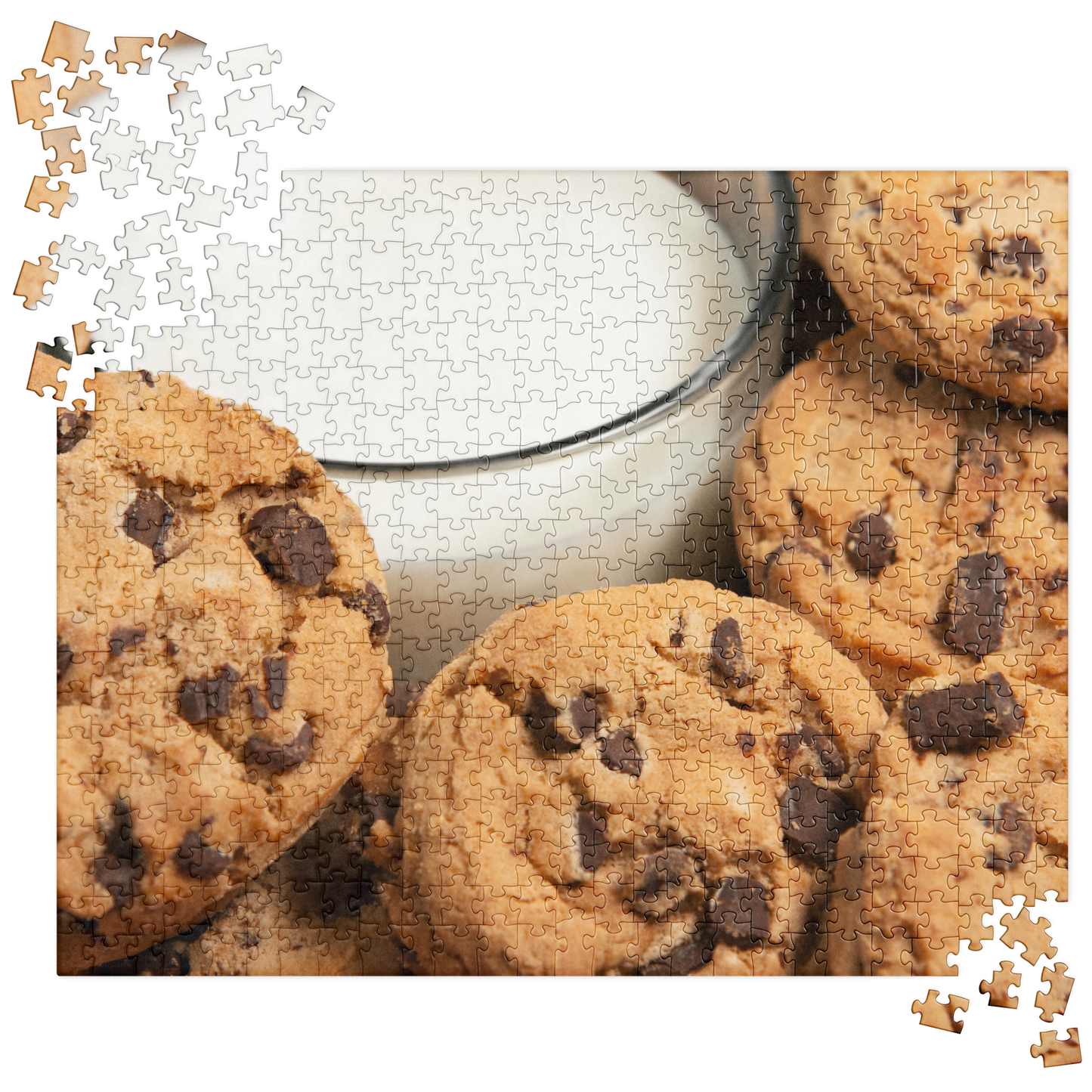 Food Fare Jigsaw Puzzle: Chocolate Chip Cookies & Milk