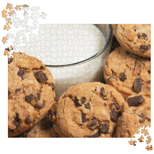 Food Fare Jigsaw Puzzle: Chocolate Chip Cookies & Milk