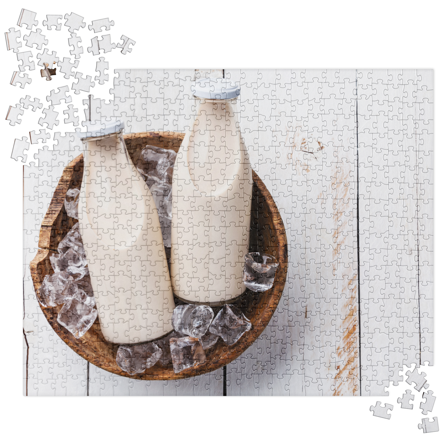 Food Fare Jigsaw Puzzle: Bottles of Cold Milk