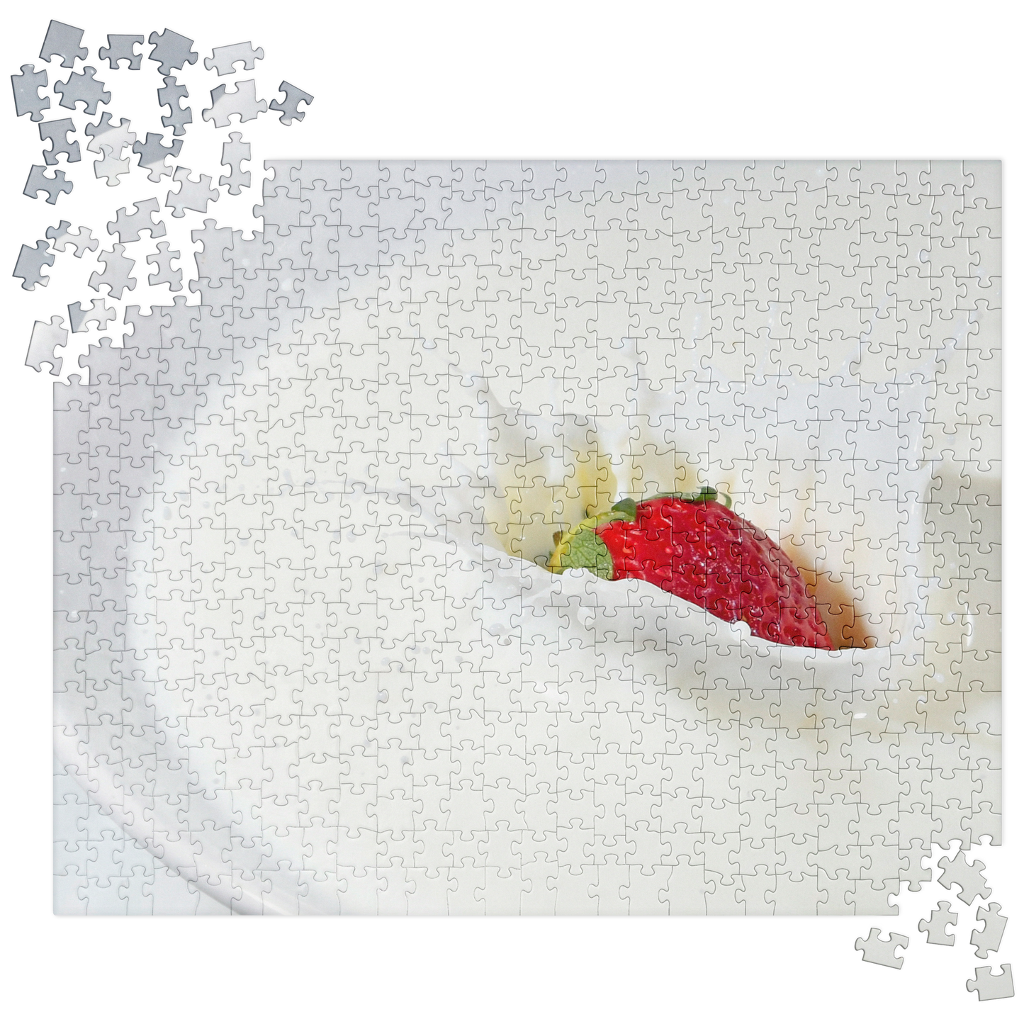 Food Fare Jigsaw Puzzle: Milk Strawberry Splash