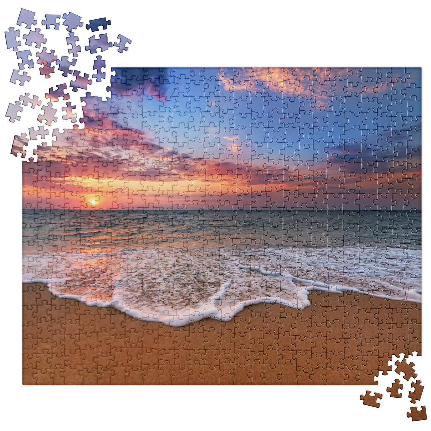 Summer Jigsaw Puzzle: Ocean Waves at Dusk