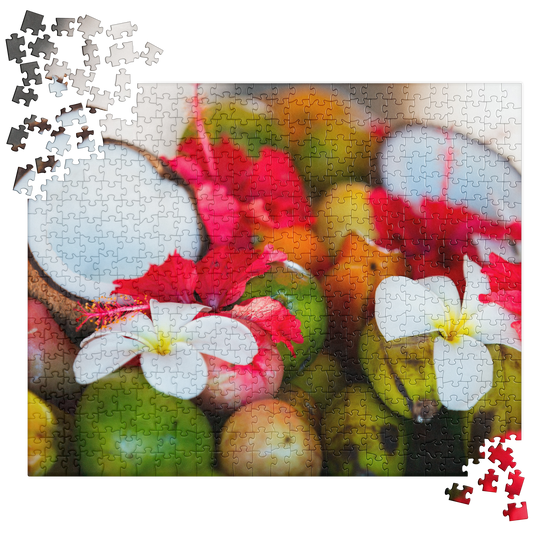 Summer Jigsaw Puzzle: Tropical Fruits and Flowers