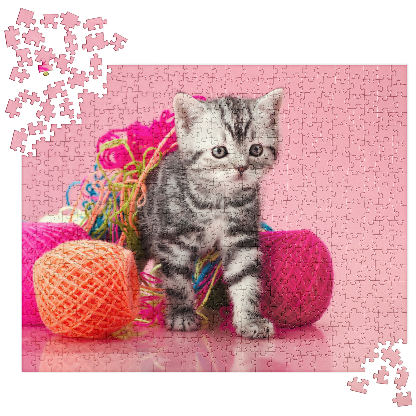 Kitten Jigsaw Puzzle: Kitten with Yarn