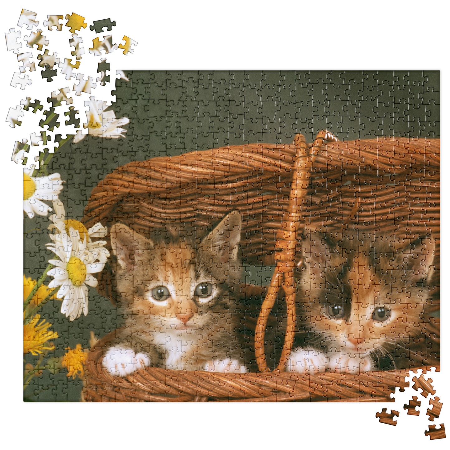 Kitten Jigsaw Puzzle: Kittens in a Basket