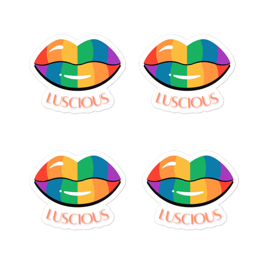 Sticker Sheet: Luscious Lips (rainbow)