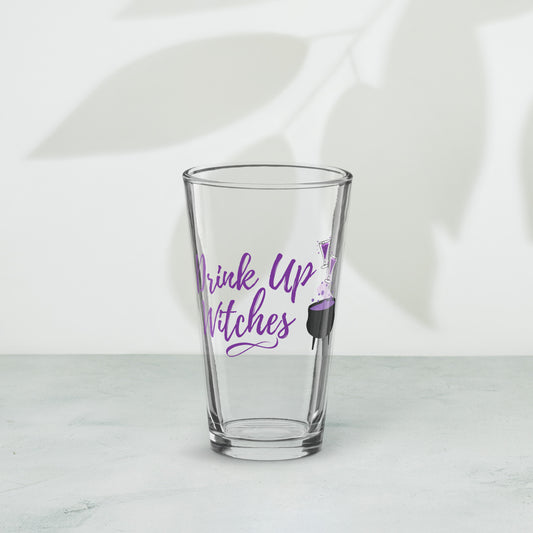 Shaker Pint Glass: Drink Up Witches