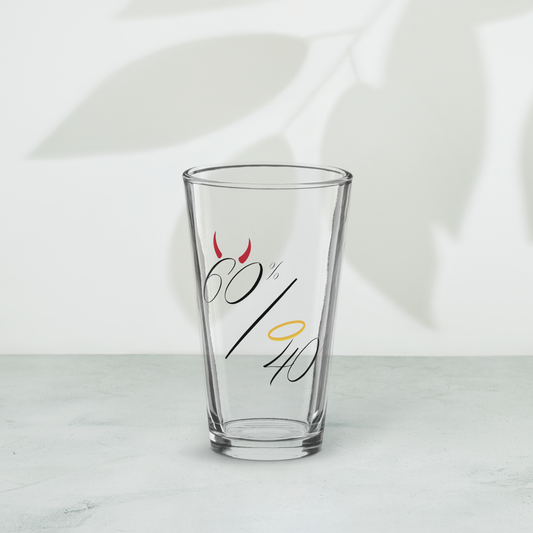 Shaker Pint Glass: 60/40