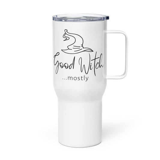 Travel Mug with Handle: Good Witch... Mostly (25 oz)