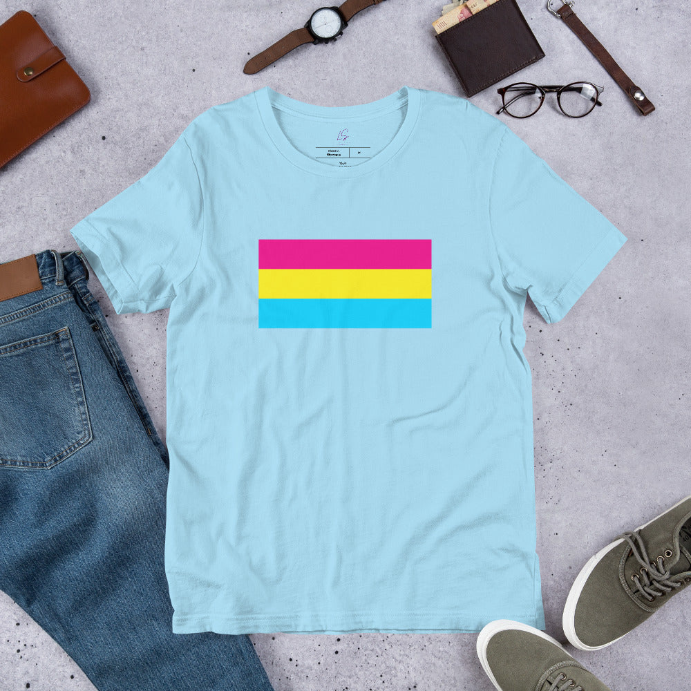 Unisex Tee Bella + Canvas 3001: Pansexual Pride Flag