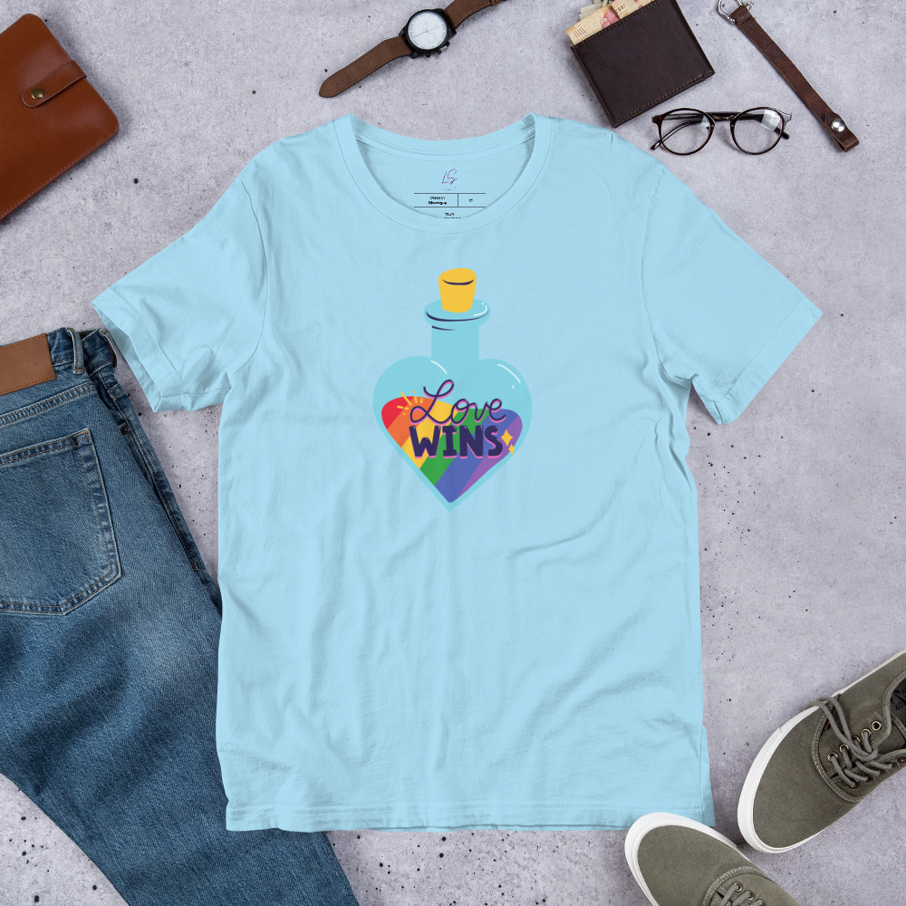 Unisex Tee Bella + Canvas 3001: Love Wins, Rainbow Potion