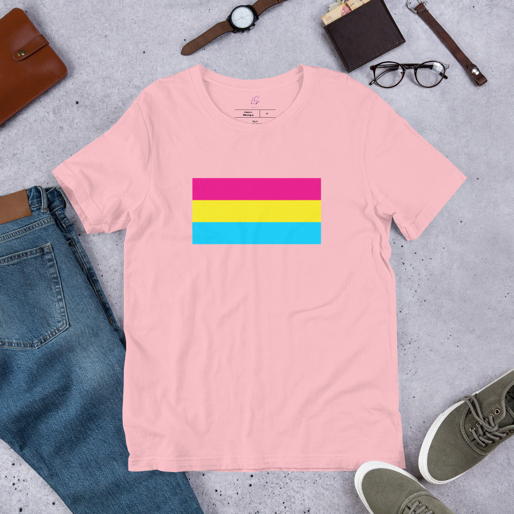 Unisex Tee Bella + Canvas 3001: Pansexual Pride Flag