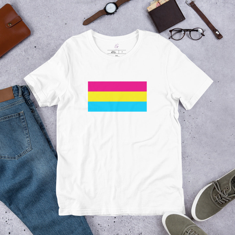 Unisex Tee Bella + Canvas 3001: Pansexual Pride Flag