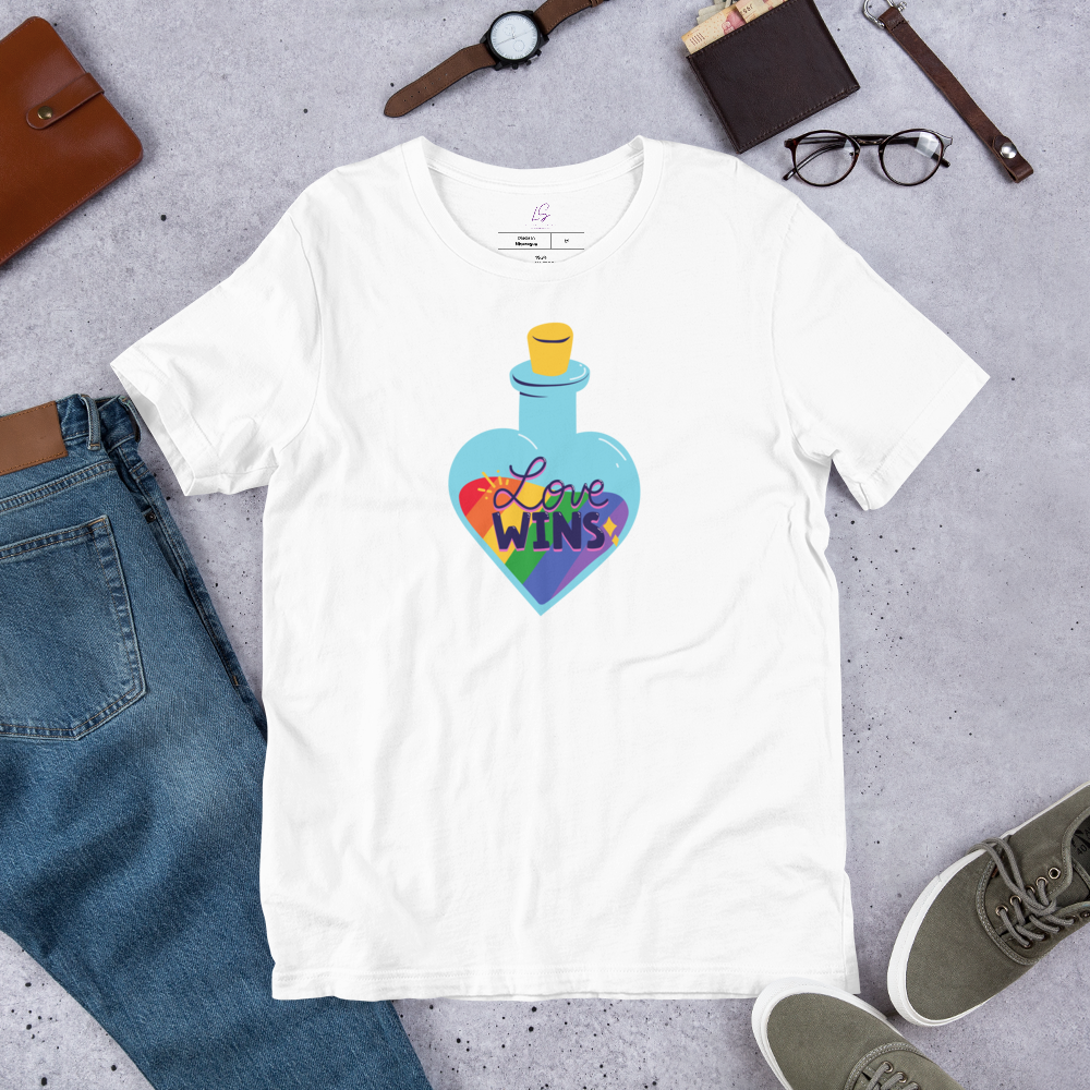 Unisex Tee Bella + Canvas 3001: Love Wins, Rainbow Potion