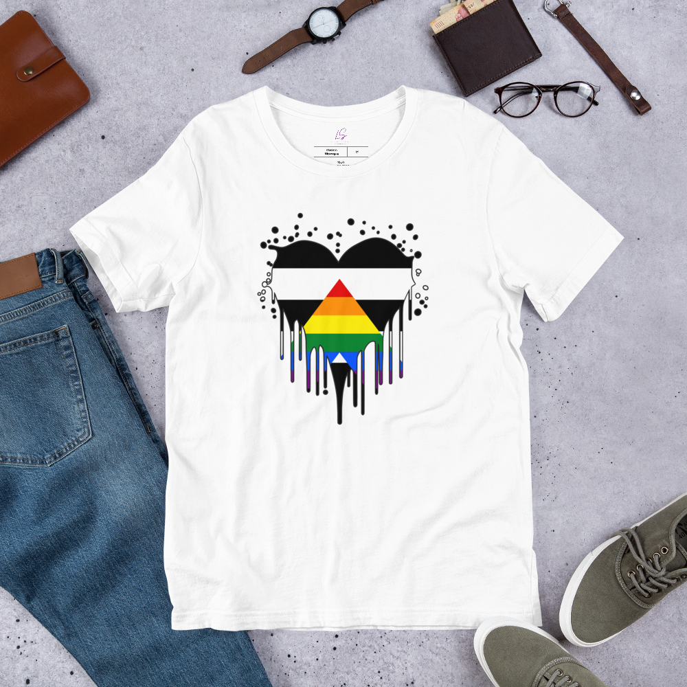 Unisex Tee Bella + Canvas 3001: Ally Pride Heart