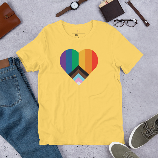 Unisex Tee Bella + Canvas 3001: Progress Pride Heart