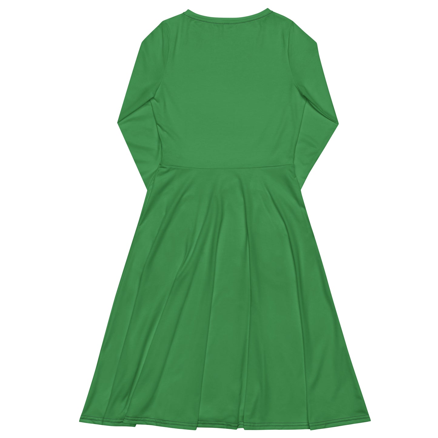 Long-Sleeve Midi Dress: Eat Drink and Be Scary (chateau green)