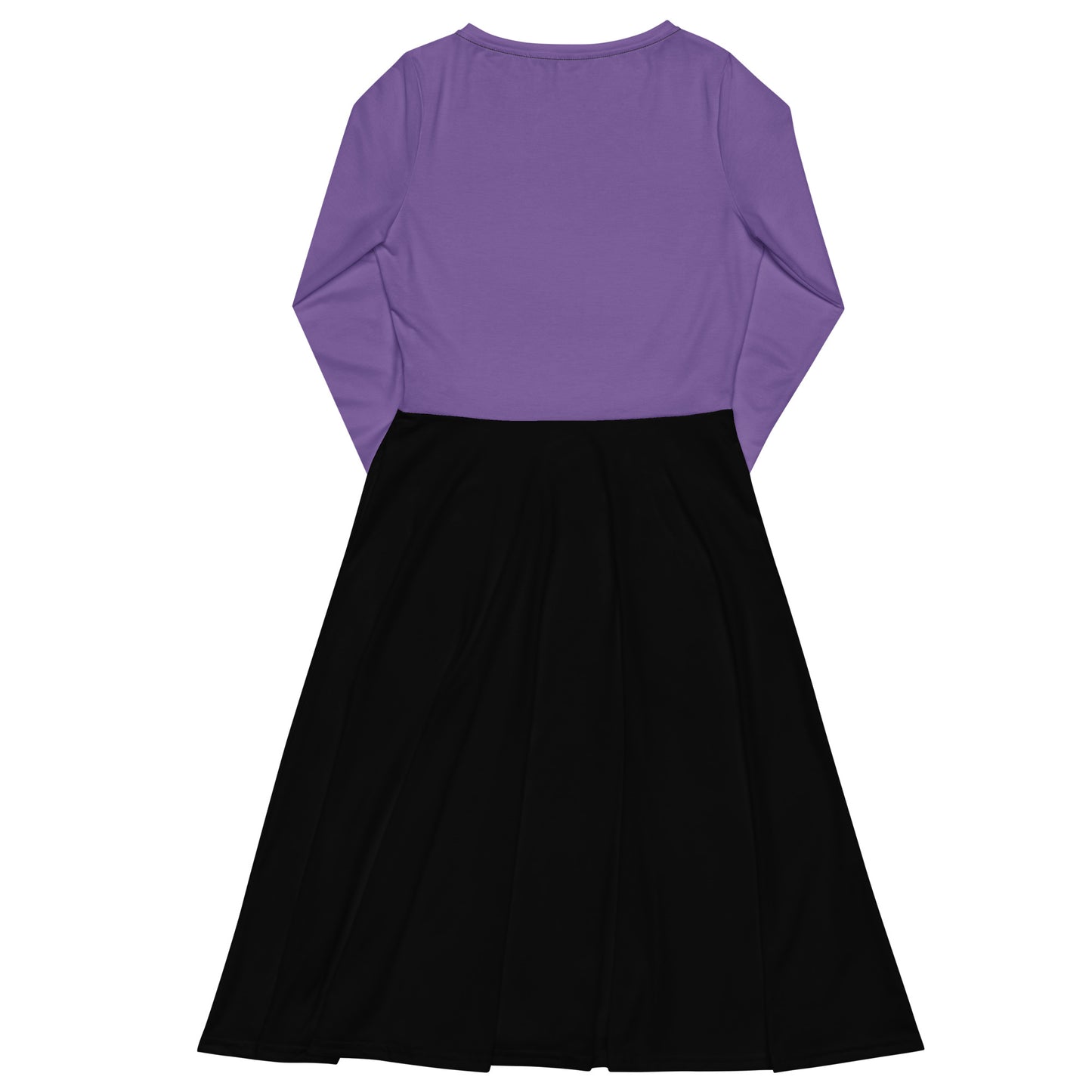 Long-Sleeve Midi Dress: Drink Up Witches (black and ce soir purple)