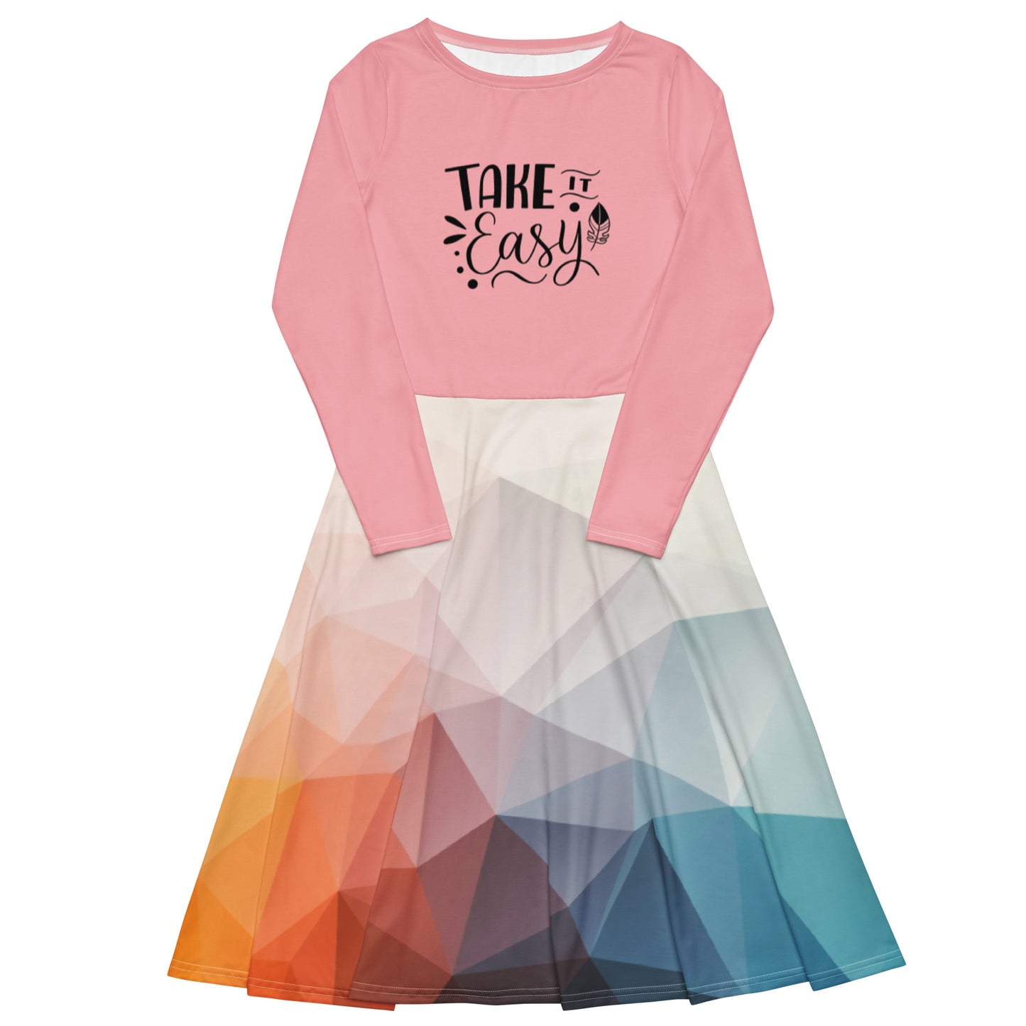 Long-Sleeve Midi Dress: Take It Easy