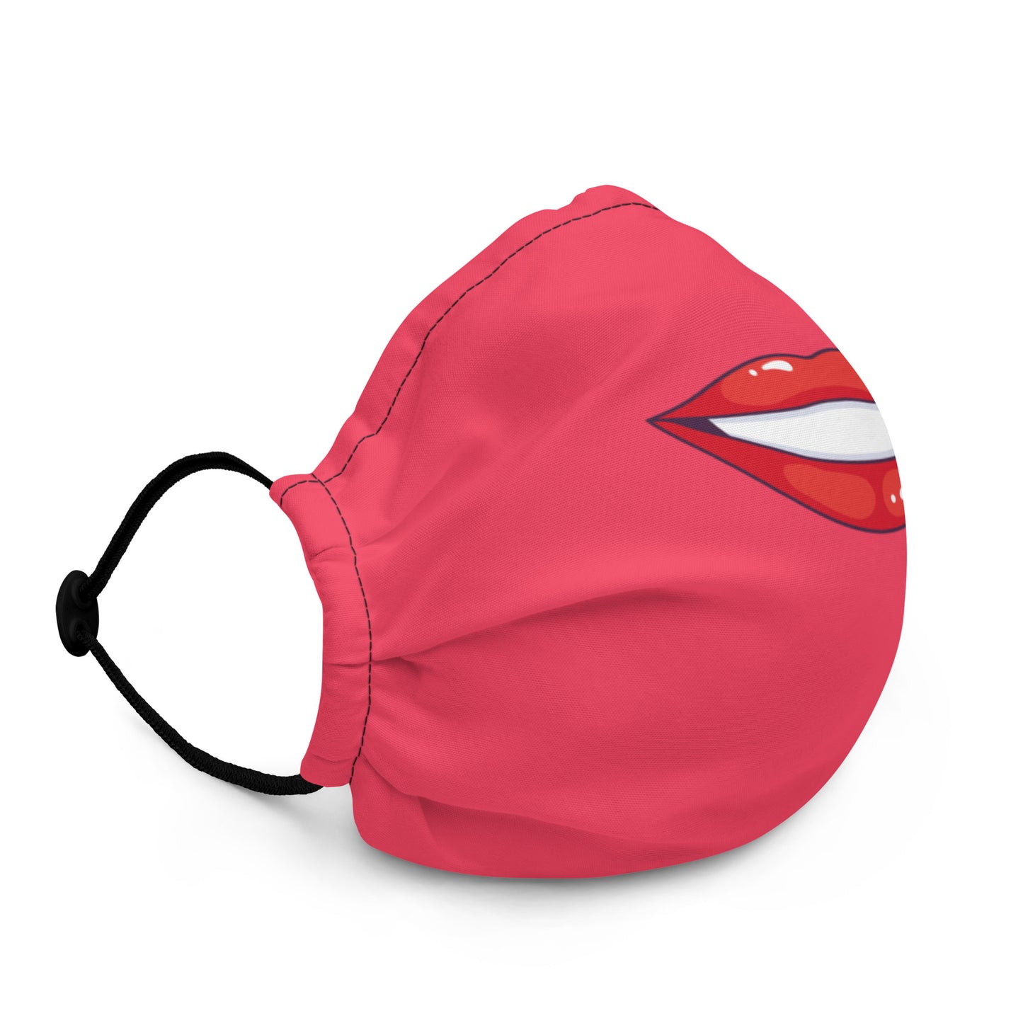 Premium face mask: Red Lips Smile