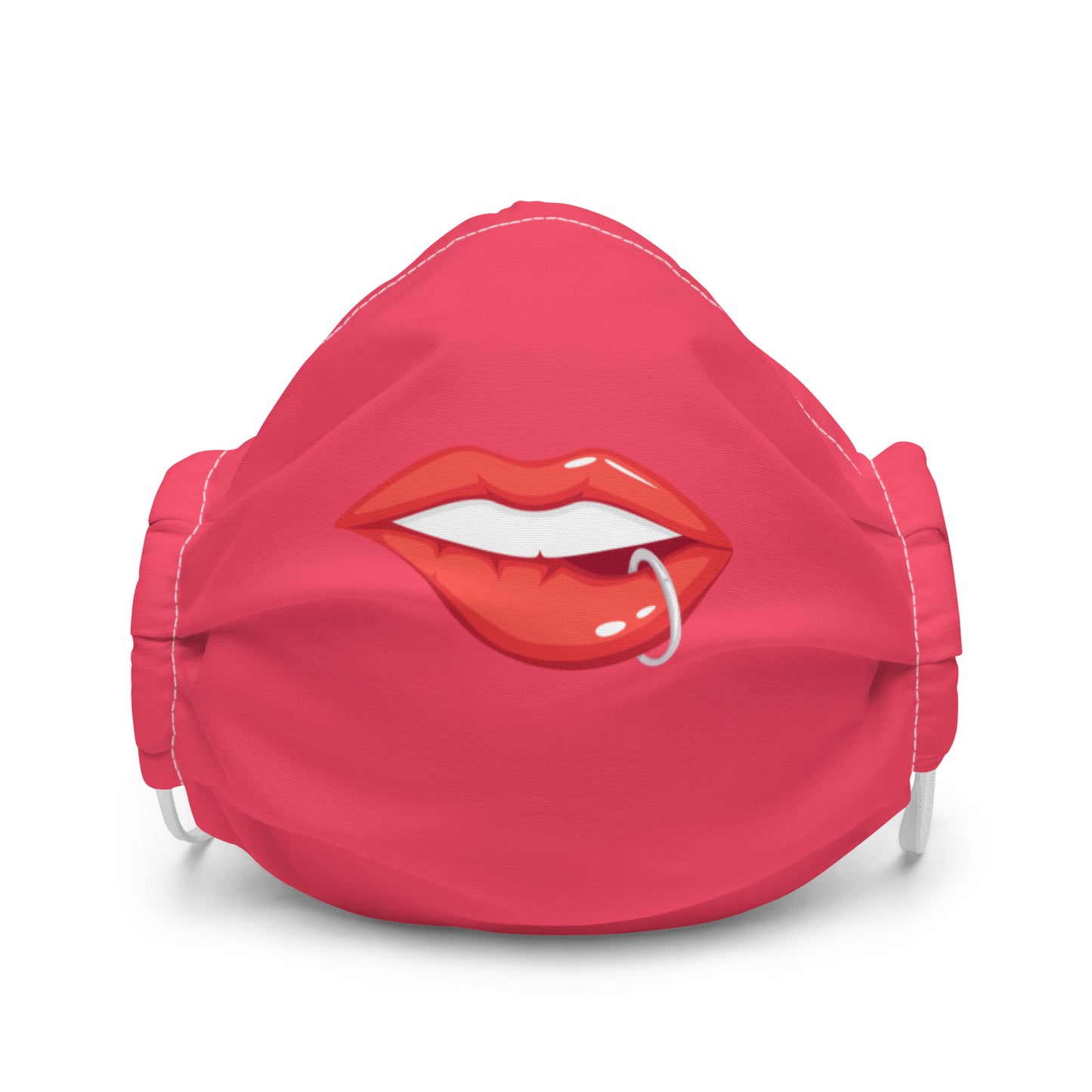 Premium face mask: Lips with Lip Ring