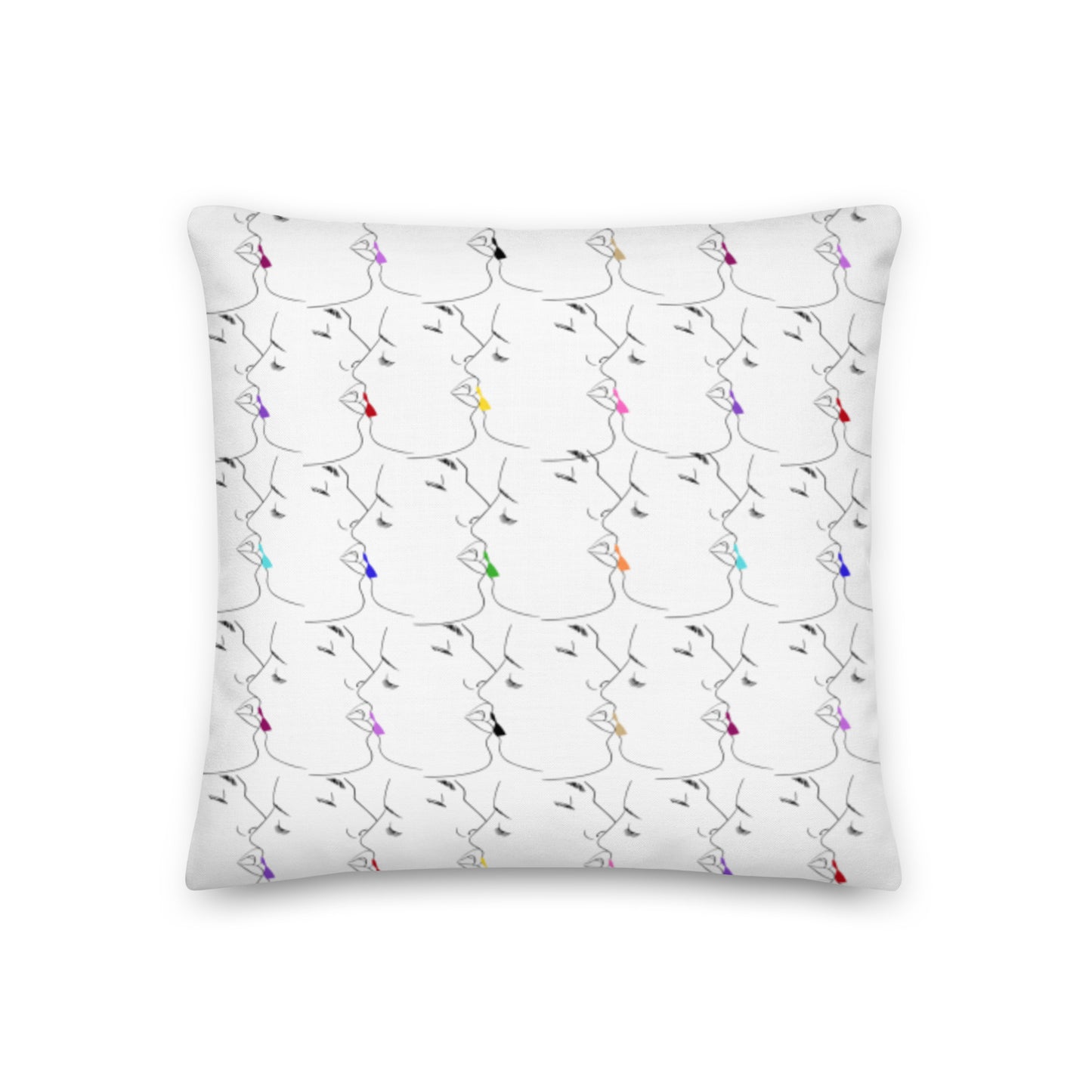 Premium Throw Pillow: Tender Kisses (print on both sides)