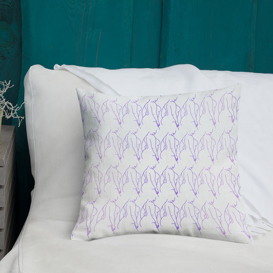 Premium Pillow: Full Figure Silhouette (purples)