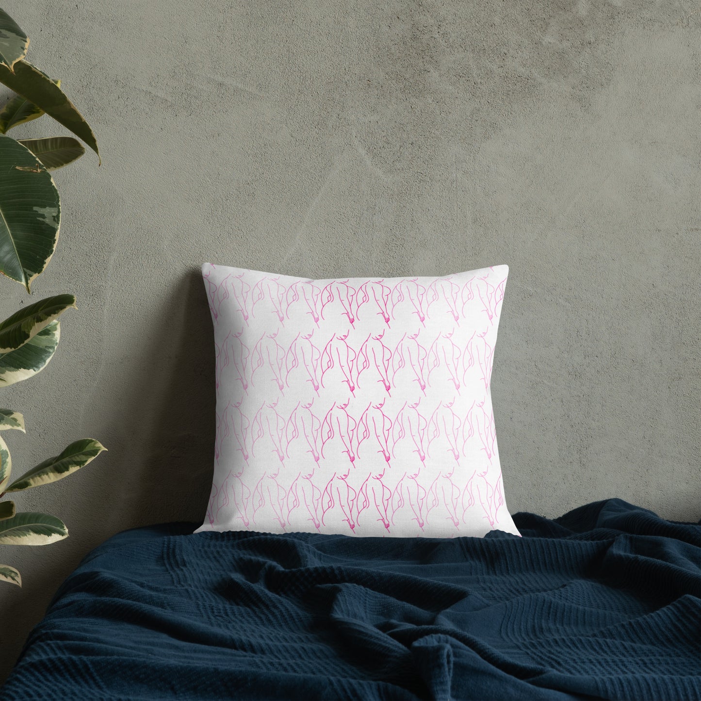 Premium Pillow: Full Figure Silhouette (pinks)