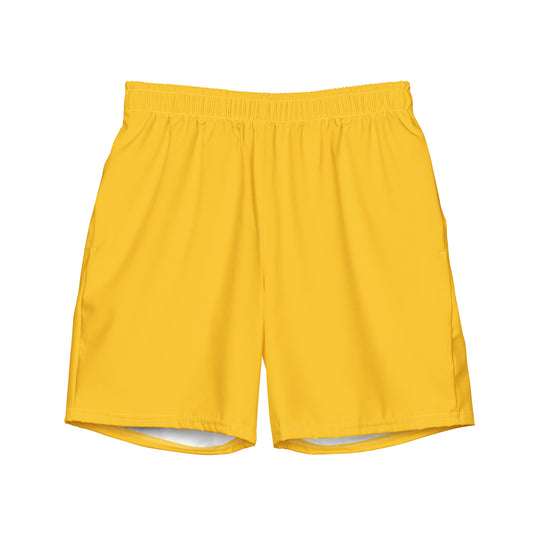 All-Over Print Recycled Swim Shorts: Yellow